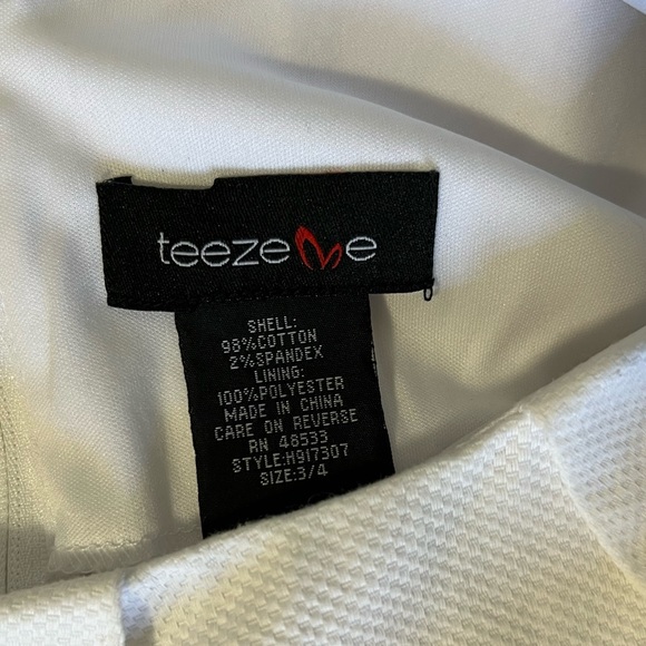 Teeze Me White Dress with Pockets - Picture 4 of 4
